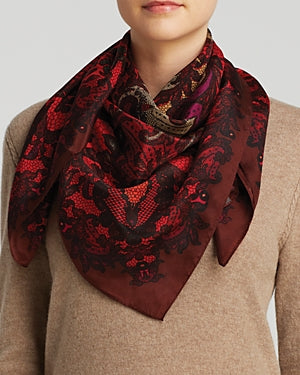 Echo Design Womens Paisley Lace Print Scarf