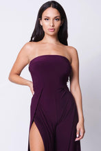 Strapless Double Slit Jumpsuit