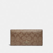 Coach Signature Canvas Bifold Wallet Khaki/Saddle 2