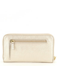 Fossil Emma RFID Leather Smartphone Wristlet Taupe Metallic