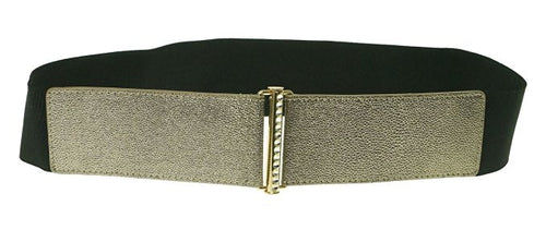 INC International Concepts Metallic Champagne Glitter Tab Belt