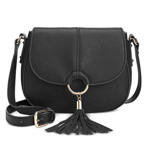 INC International Concepts Emerson Saddle Bag Black
