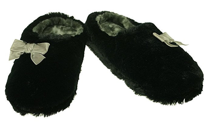 INC International Concepts Plush Bow Clog Slipper S-5/6