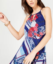 INC International Concepts Womens Petite Metallic Handkerchief-Hem Dress PSM