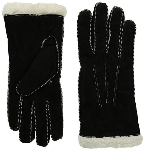 Isotoner Women's Sherpasoft Pigsplit Glove with Moccasin Stitch