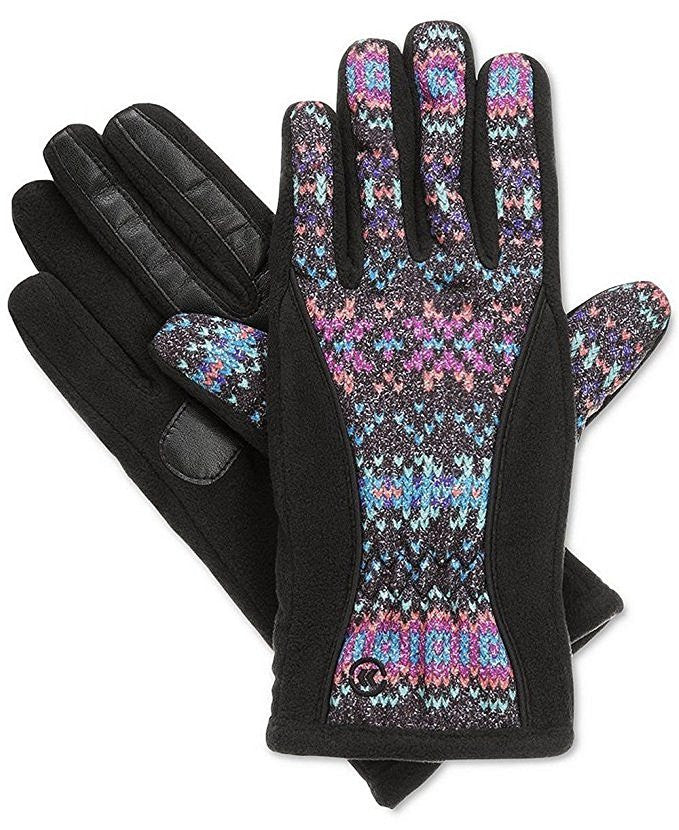 Isotoner Signature Matrix Nylon Thermaflex Core SmarTouch Tech Gloves