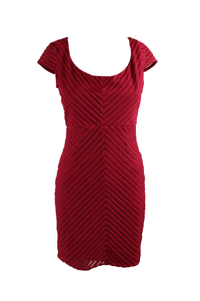 Jump Apparel Mitered Stripe Red Dress Size Large