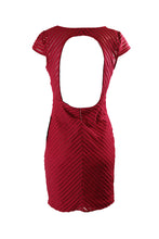 Jump Apparel Mitered Stripe Red Dress Size Large