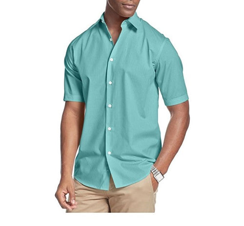 John Ashford Mens Shadow Stripe Button Up Shirt Size L