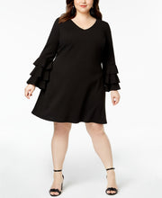 Love Squared Trendy Plus Size Tiered Bell Sleeve Dress 2X