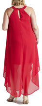 Love Squared Trendy Plus Size Chiffon Maxi Dress Red 3X