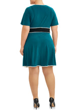 Love Squared Trendy Plus Size Piped Faux-Wrap Dress 3X