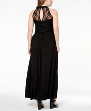 Love Squared Trendy Plus Size Lace Illusion Maxi Dress 1X