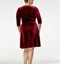 Love Squared Trendy Plus Size Velvet Faux-Wrap Dress 1X