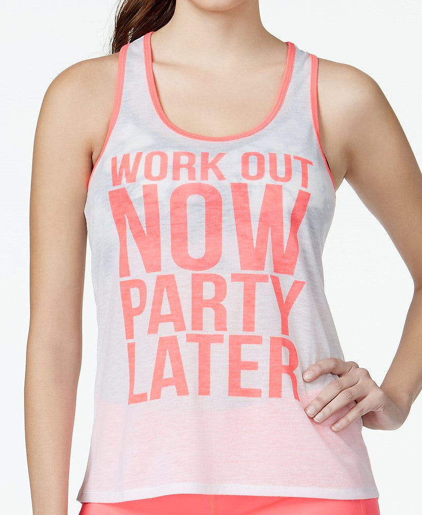 Material Girl Active Juniors Work Out Graphic Tank Top
