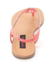 Material Girl Selena Rhinestone Flat Thong Sandals Size 6M