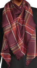Mixit Plaid Scarf Wine