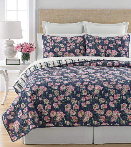 Martha Stewart Collection Carnation Field King Quilt