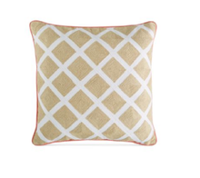Martha Stewart Collection Village Peony Lattice Square Decorative Pillow