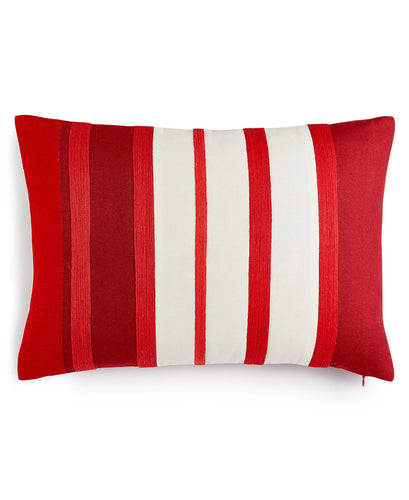 Martha Stewart Collection Rich Red Stripe Decorative Pillow 14x20