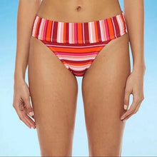 Mynah Soft Band High Waist Bikini Bottom Red Multi