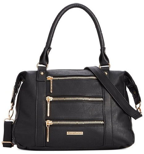 Rampage Triple Zip Satchel Black