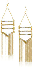 Rebecca Minkoff Drama Pave Fringe Chandelier Drop Earrings