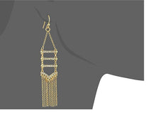 Rebecca Minkoff Drama Pave Fringe Chandelier Drop Earrings