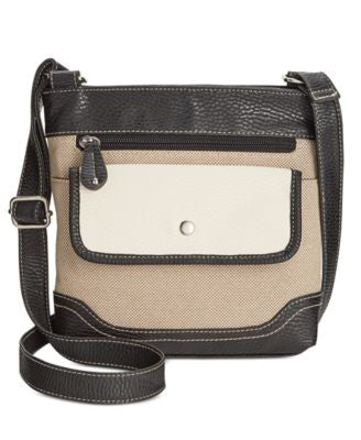 Style &co. Women's Aurora Small Crossbody Cotton Check