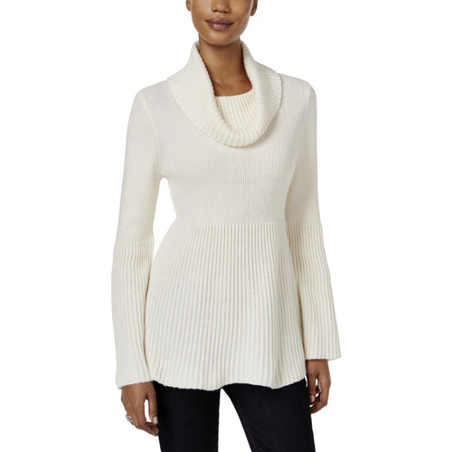 Style & Co Petite Bell-Sleeve Babydoll Sweater Warm Ivory