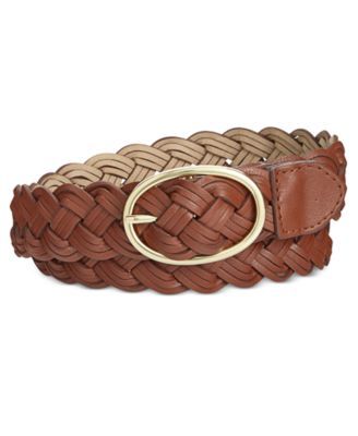 Style & Co Triple Braid Woven Belt M