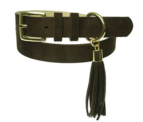 Style & Co Women's Faux Suede Tassle Pant Belt M