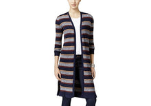 Style & Co Petite Ribbed Duster Cardigan Blue Combo