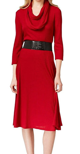 Style & Co. Holiday Womens Belted Sweater Dress Size Medium