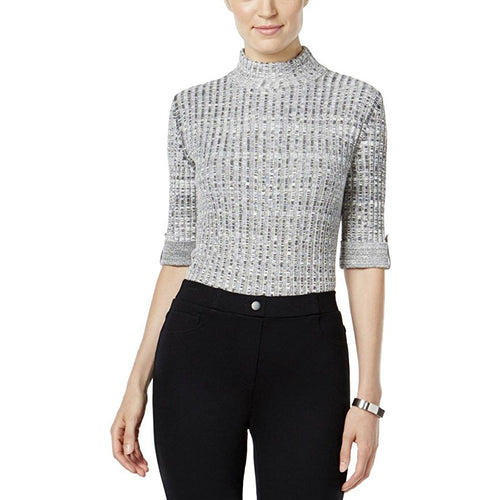 Style & Co Petite Mock-Neck Sweater PL