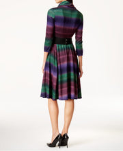 Style & Co. Women's Purple Ombre-Print Sweater Dress Size Large