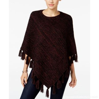 Style & Co Petite Fringe Sweater Poncho