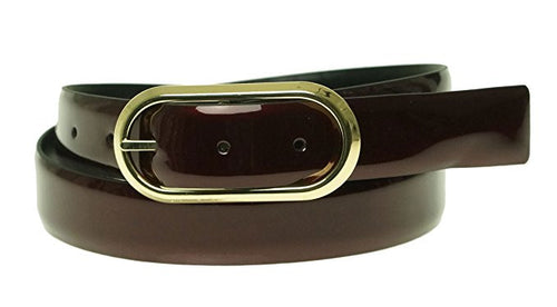Style & Co. Women's Oval Buckle Reversible Belt Red & Black