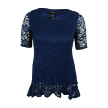 Style & Co. Women's Short Sleeve Lace Tunic Top Size Medium