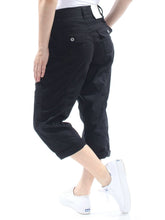 Style & Co Mid Rise Cargo Capri Pants Black 4