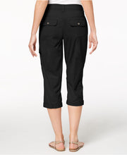 Style & Co Mid Rise Cargo Capri Pants Black 4