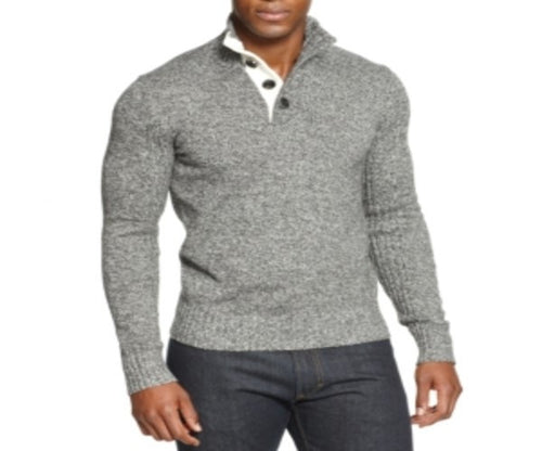 Sean John Solid Mock-Neck Sweater Eiffel Tower  XLarge