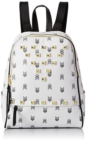 Steve Madden White Bscuti Studded Print Backpack