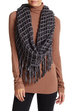 Steve Madden Lurex Rag-A-Muffin Infinity Scarf Charcoal