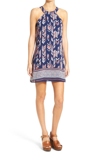 Speechless Juniors Printed Halter Shift Dress Size Small