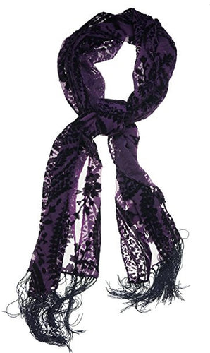 Style & Co Women's Paisley Velvet Evening Wrap Amethyst