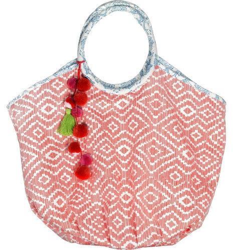 Jr by John Robshaw Tortosa Canvas Tote Bag Pink