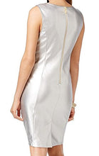 Thalia Sodi Faux-Leather Metallic Sheath Dress